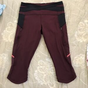 🍋 Lululemon maroon luxtreme crop